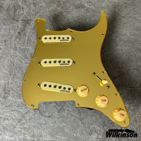 Wilkinson Prewired Strat Loaded Pickguard – Gold Mirror Acrylic