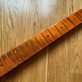 Maple Tiger Flame 21-Fret ST Guitar Neck – A Rare Find B-Stock