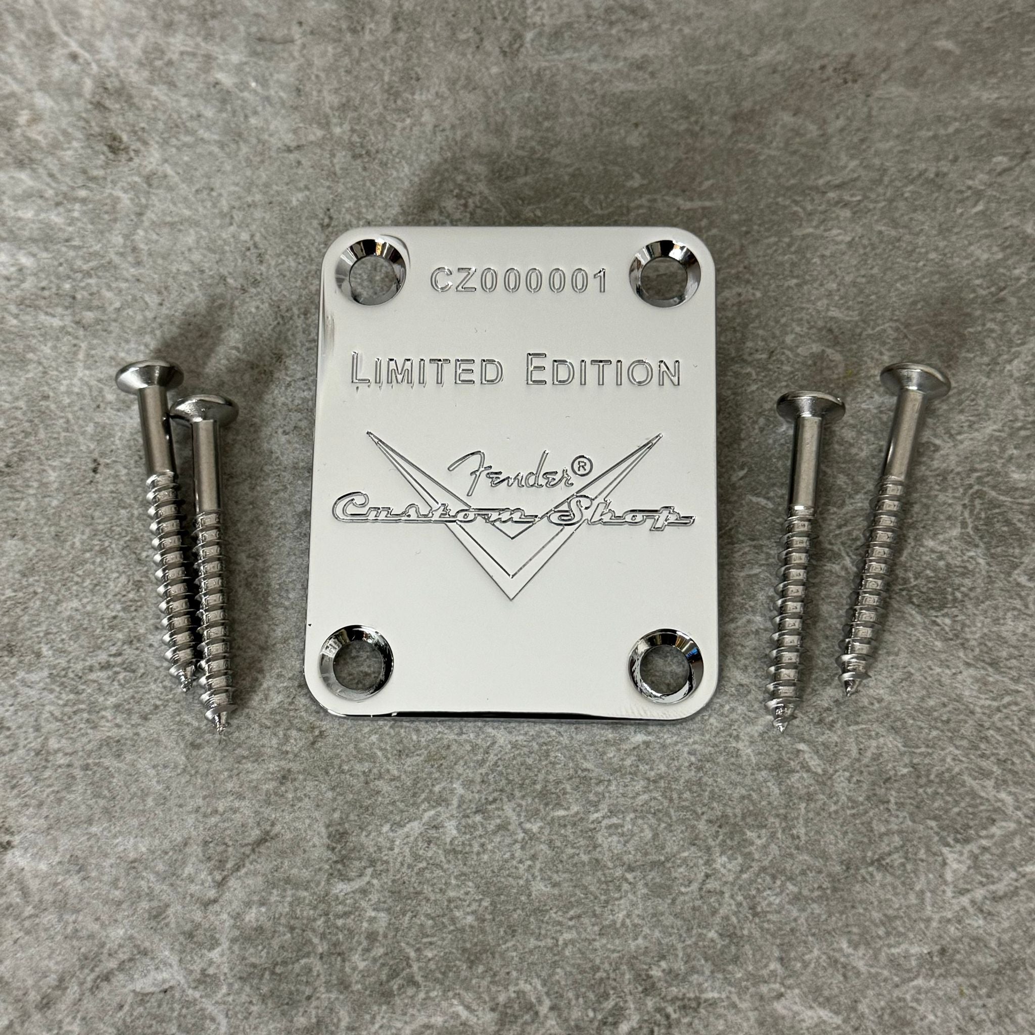 Fender Custom Shop Neck Plate Mounting Screws - Chrome Finish