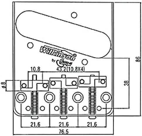 Wilkinson WTB Telestall för Telecaster Gitarr, Krom