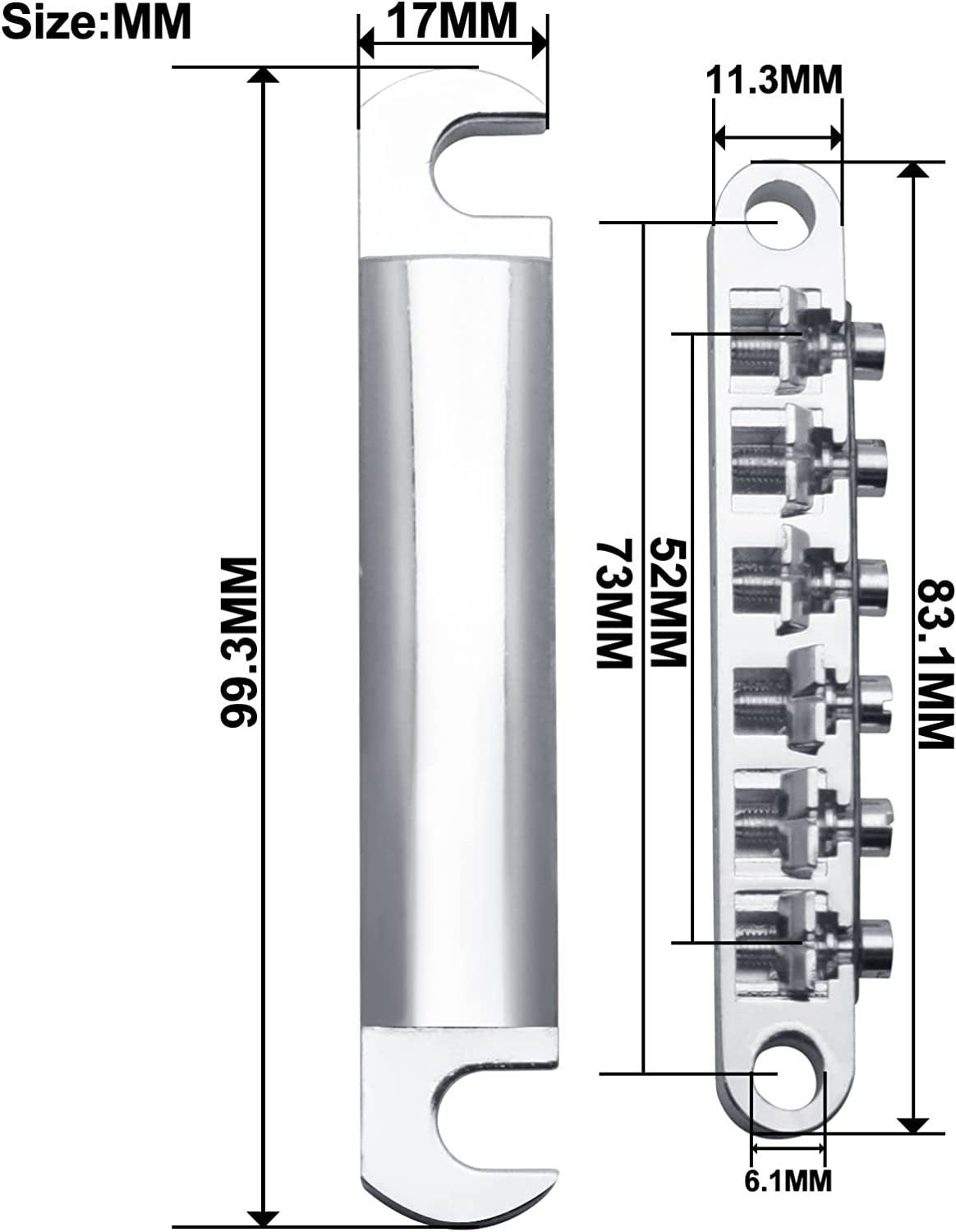 Chrome Tune-O-Matic Bridge 