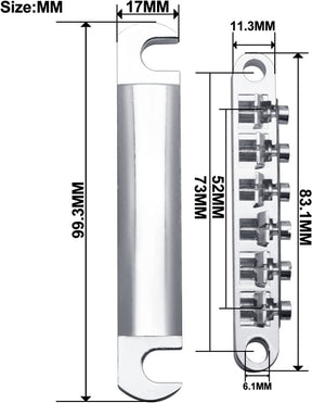 Chrome Tune-O-Matic Bridge 