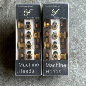 F Professional Strings Locking Guitar Machine Heads Tuners Set - (Gold)