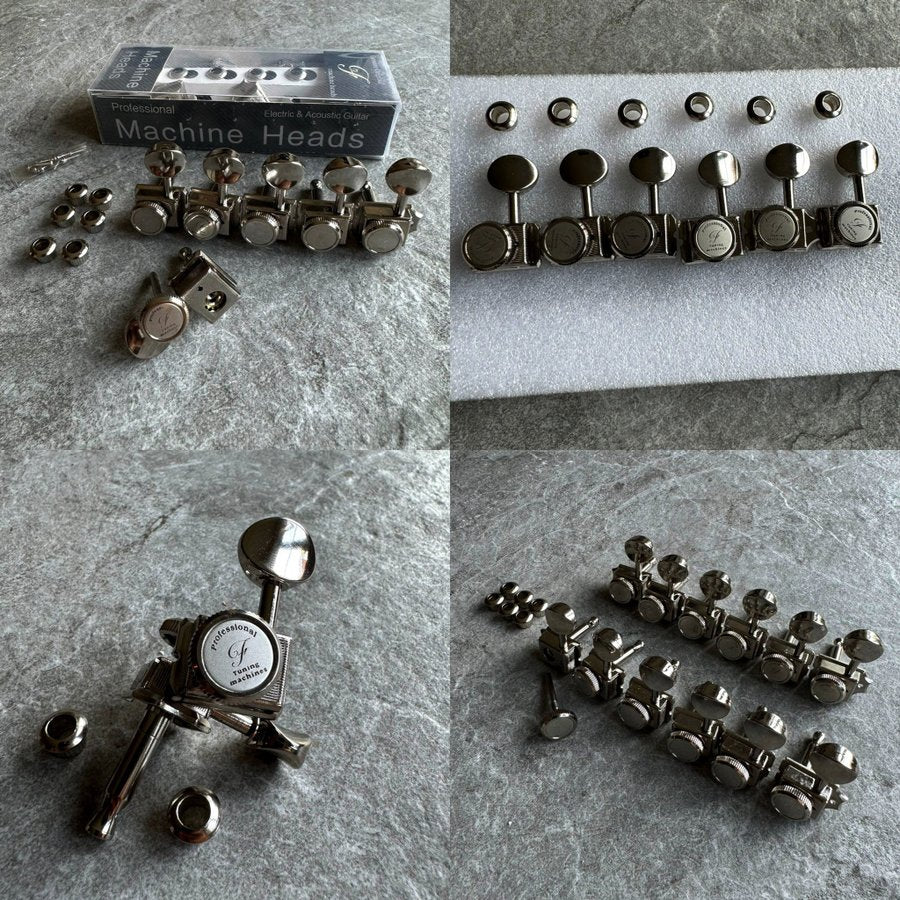 F Professional Kluson Vintage Locking Guitar Machine Heads Tuners Set! Left Hand