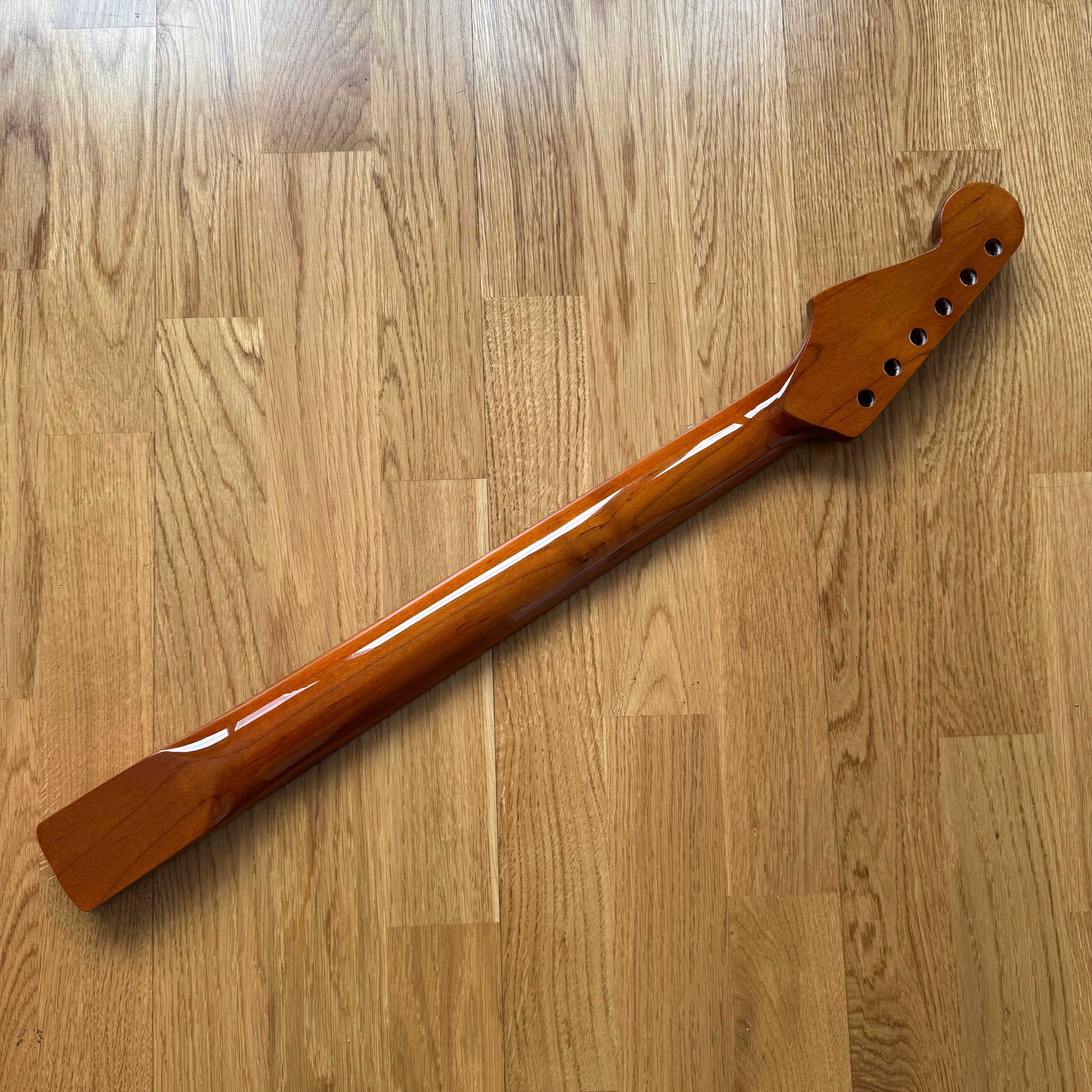 Unique Vintage '50s Strat Rosewood Guitar Neck – Quarter-Sawn Wild Pear Wood, Aged Gloss Finish