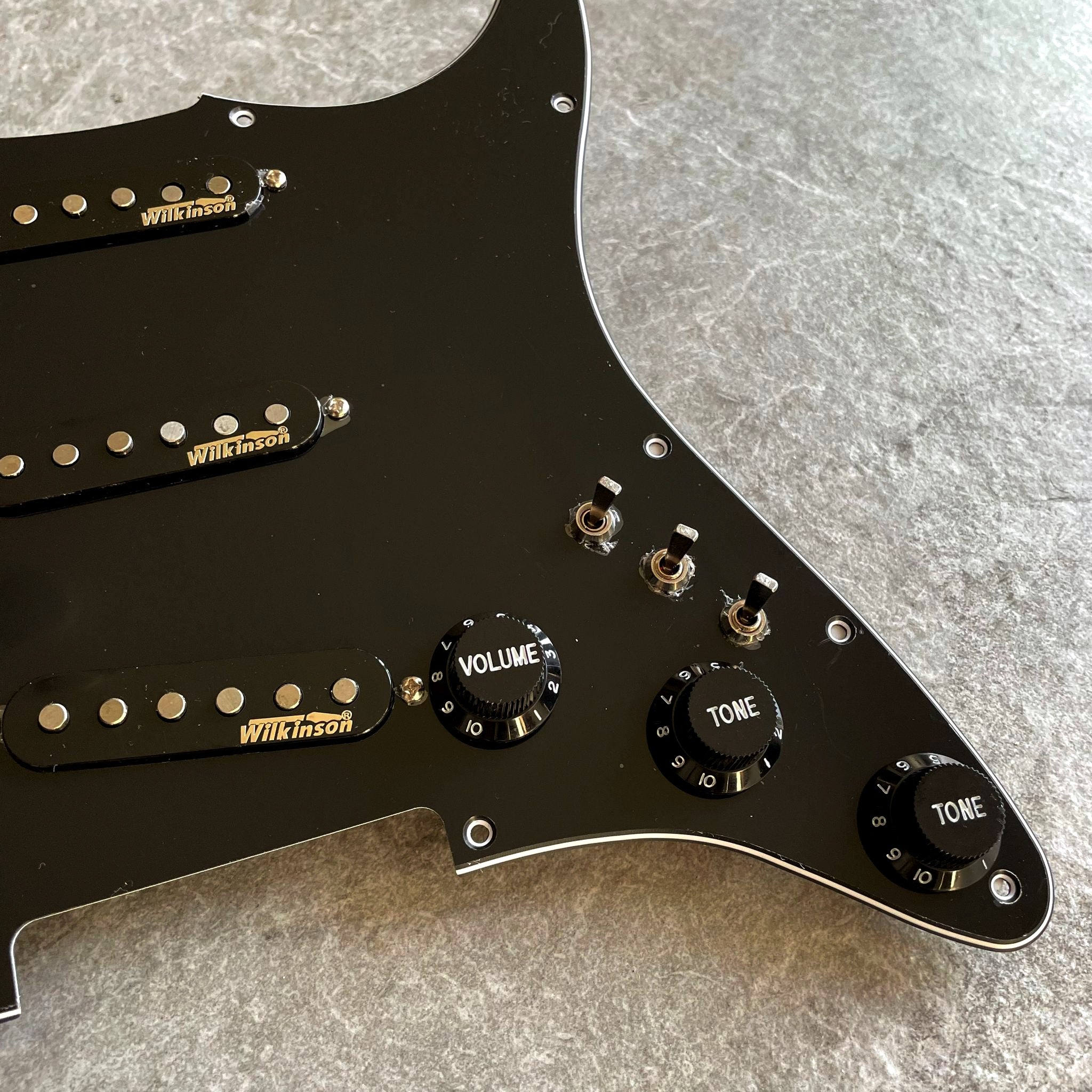 Black Stratocaster Pickguard