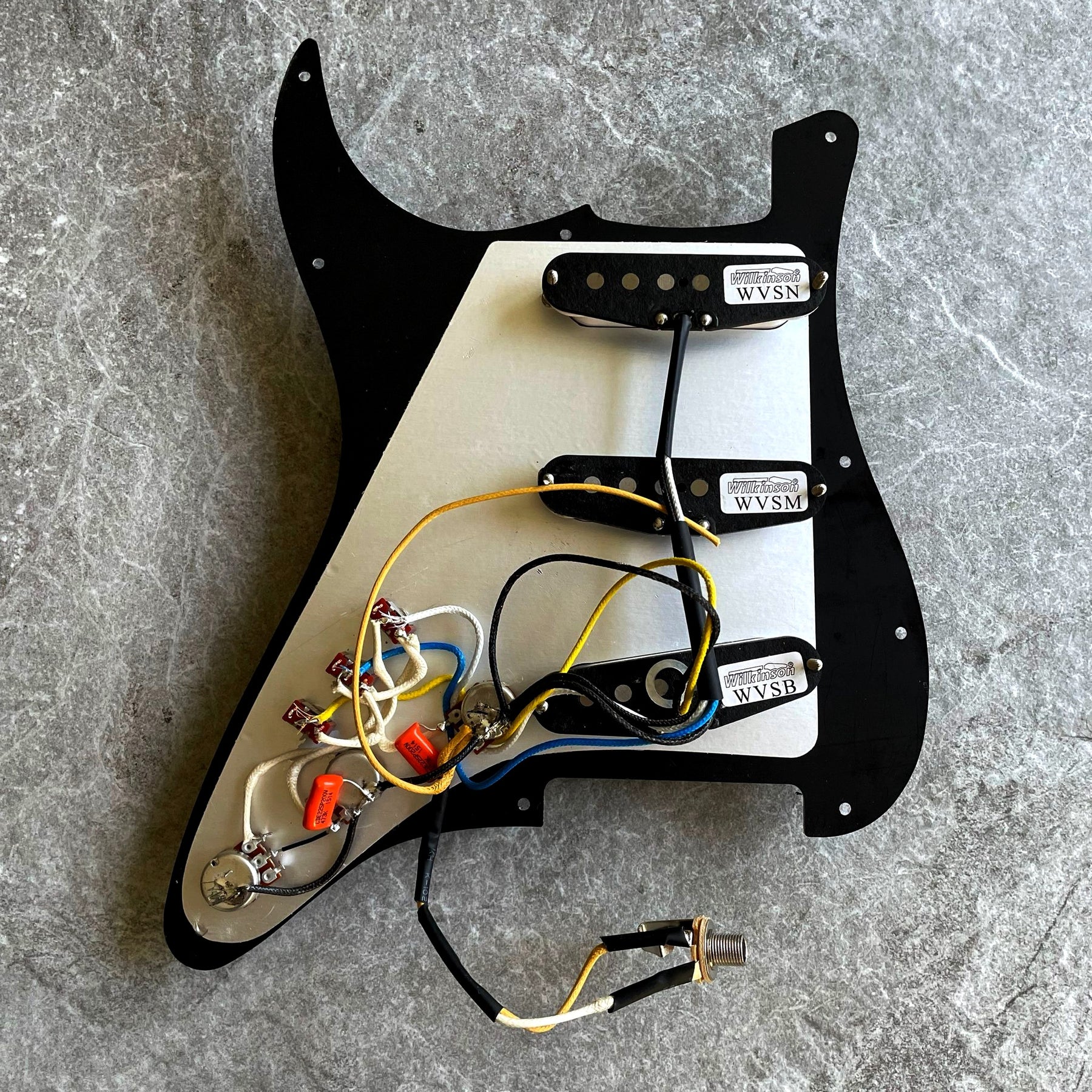 Black Stratocaster Pickguard