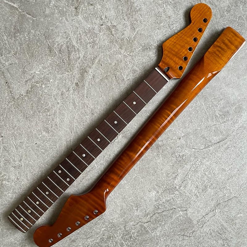 Strat electric guitar Neck Lion Flame Rosewood 22 fretboard! Left Hand