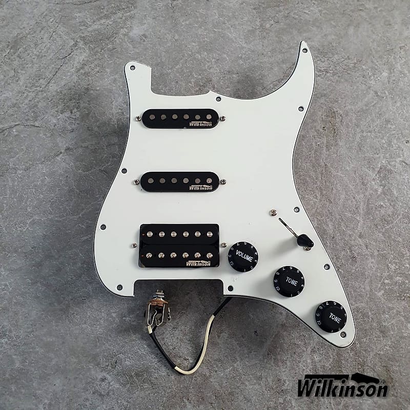 Wilkinson Prewired Stratocaster Loaded Pickguard SSH! White