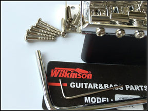 Wilkinson WV6 Tremolo Bridge med böjda stålsadlar för Stratocaster gitarr!