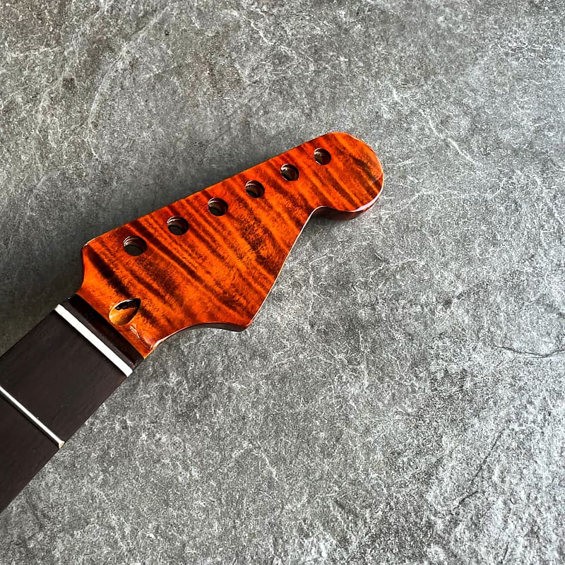 Tiger Flame Guitar Neck