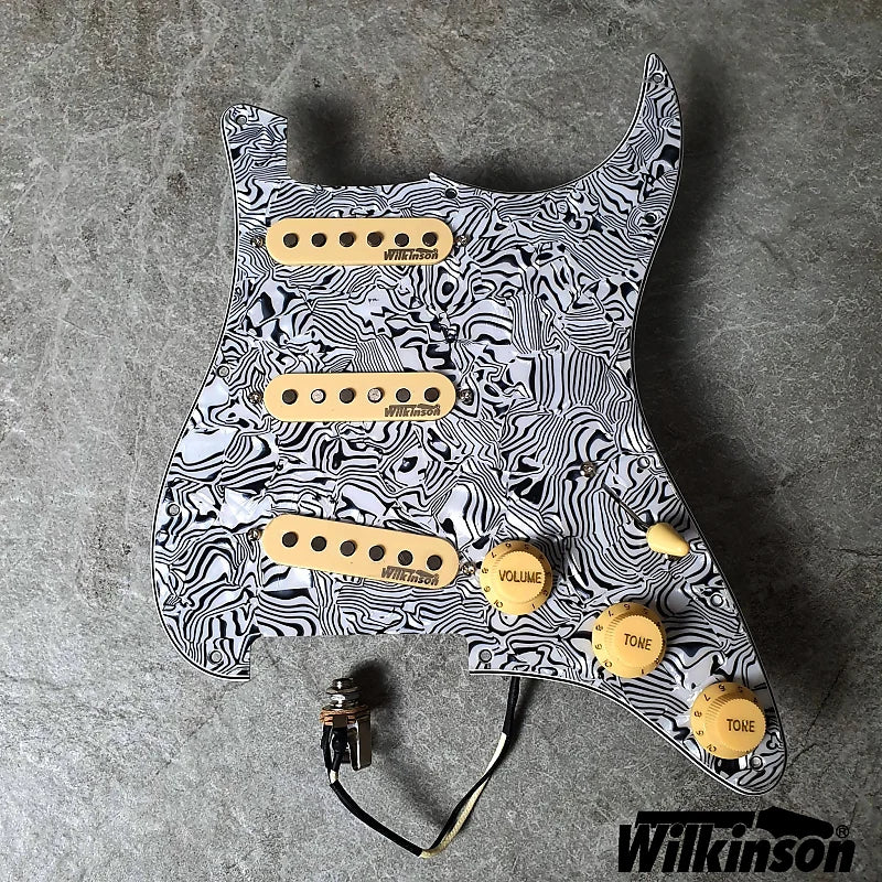 Wilkinson Prewired Stratocaster Loaded Pickguard! Zebra