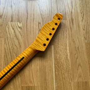 Limited Edition Right-Handed Tele Electric Guitar Neck - Yellow Flame Rosewood, 22-Fret! B-Stock