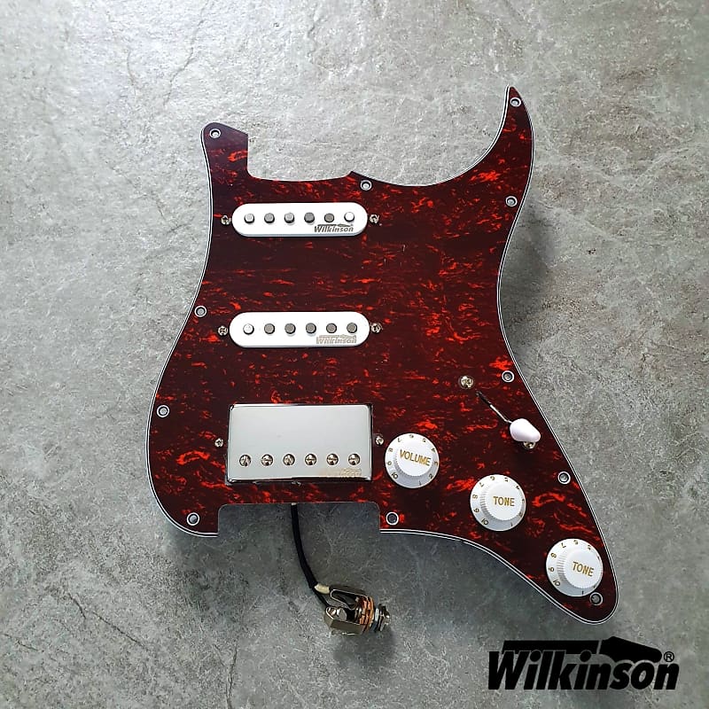 Wilkinson Prewired Stratocaster Loaded Pickguard SSH! Red Pearl