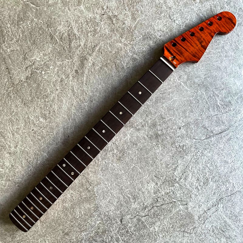 Tiger Flame Guitar Neck