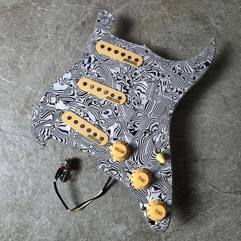 Wilkinson Prewired Stratocaster Loaded Pickguard! Zebra