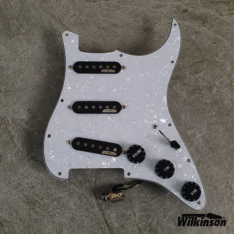 Wilkinson Prewired Strat Loaded Pickguard! White Pearl