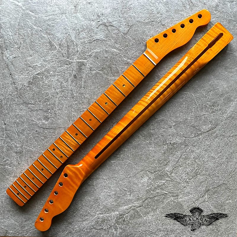 Yellow Flame Guitar Neck