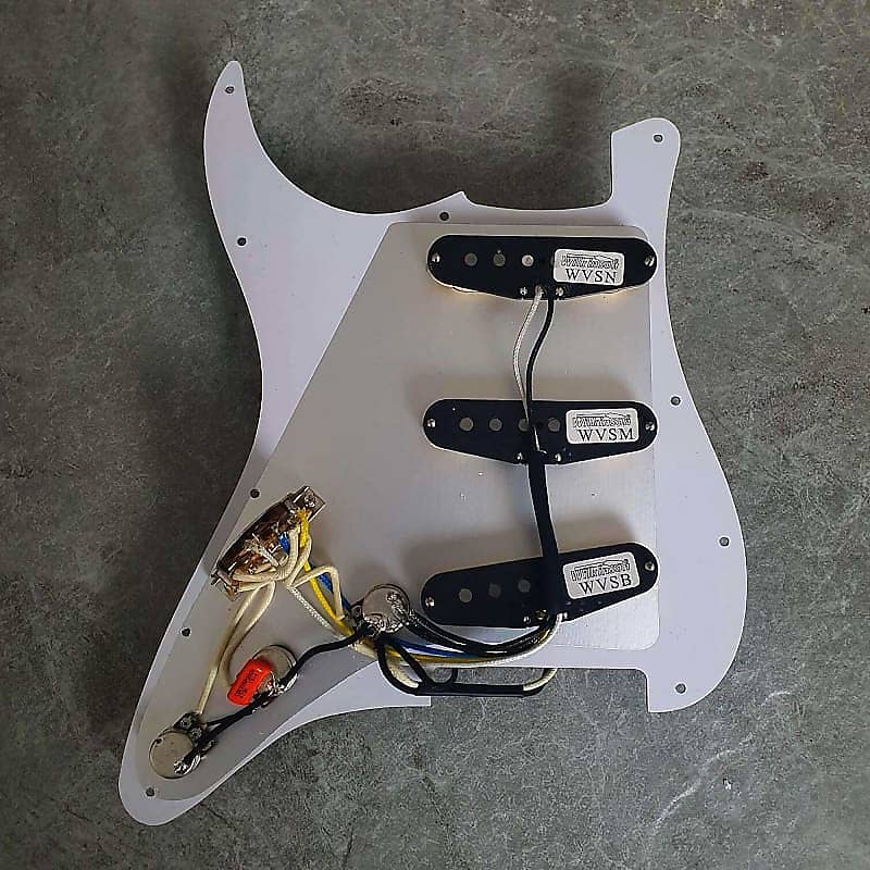 Wilkinson Prewired Strat Loaded Pickguard! Guldspegel Akryl