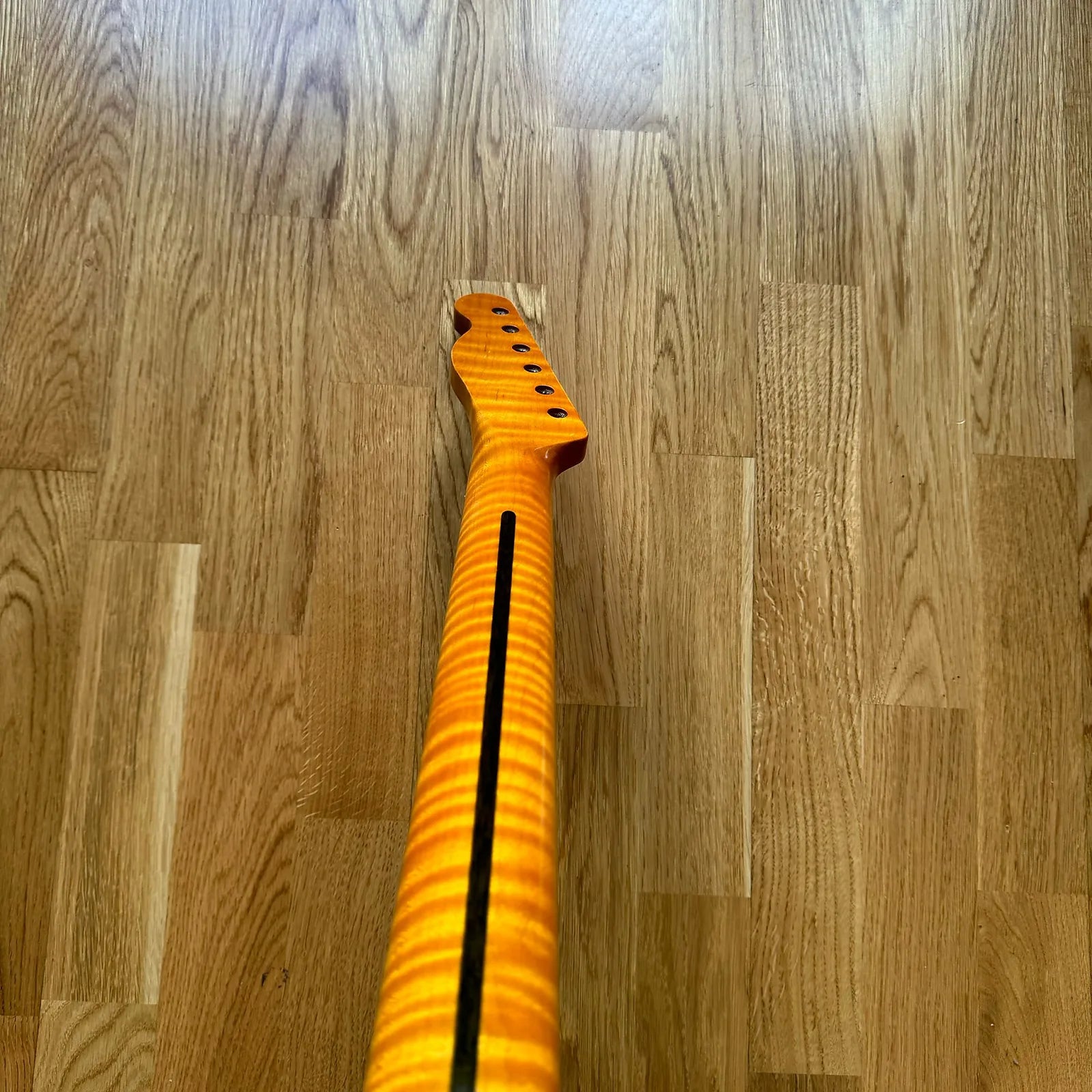 Limited Edition Right-Handed Tele Electric Guitar Neck - Yellow Flame Rosewood, 22-Fret! B-Stock