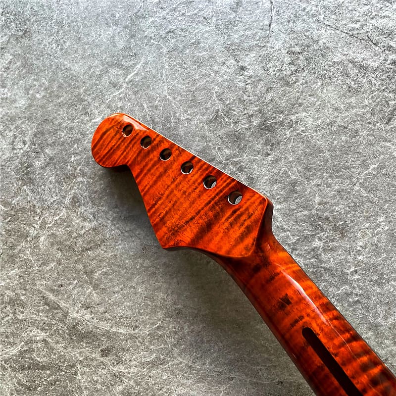 Tiger Flame Guitar Neck