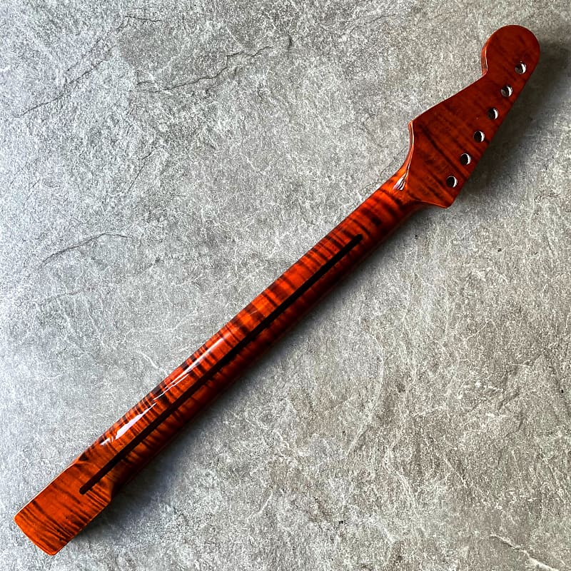 Tiger Flame Guitar Neck