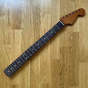 Strat Electric Guitar Neck - Tiger Flame Rosewood22 Fretboard (B-Stock) - Perfect for Upgrades and Custom Builds!