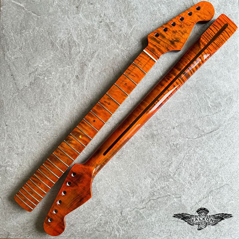 Strat Replacement Tiger Flame Neck 21 fretboard!