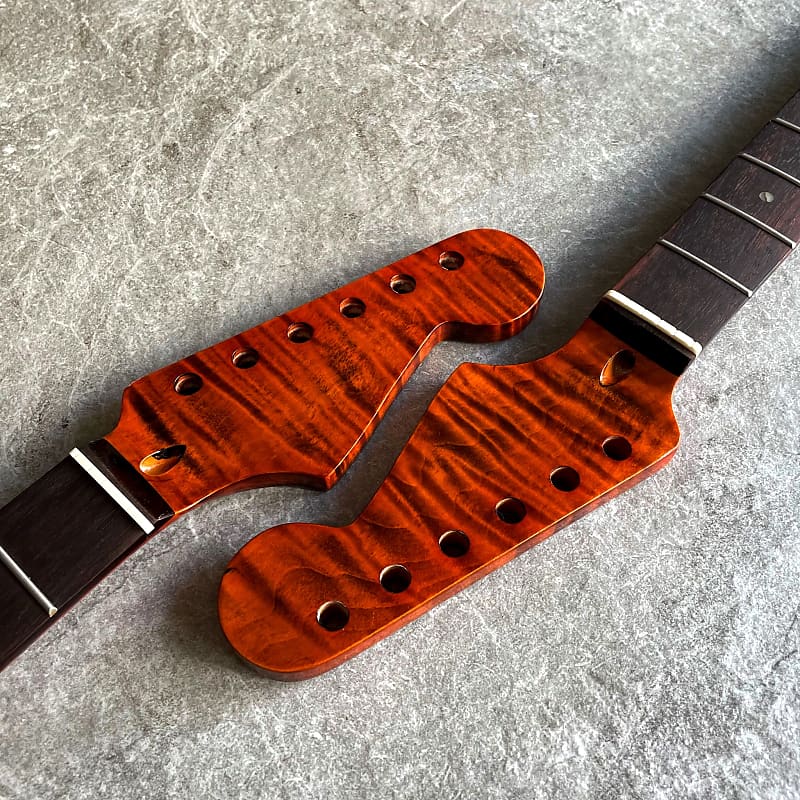 Tiger Flame Guitar Neck