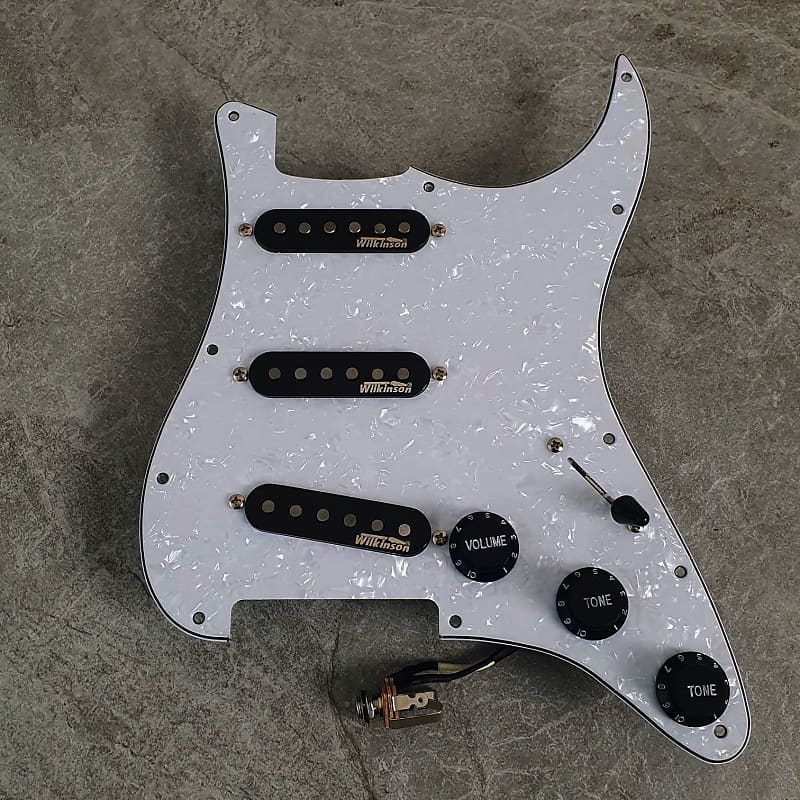 Wilkinson Prewired Strat Loaded Pickguard! Vit pärla