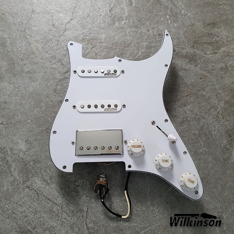 Wilkinson Prewired Stratocaster Loaded Pickguard SSH! White Dove