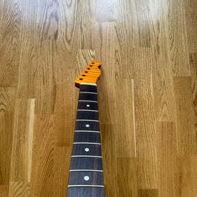 Limited Edition Right-Handed Tele Electric Guitar Neck - Yellow Flame Rosewood, 22-Fret! B-Stock