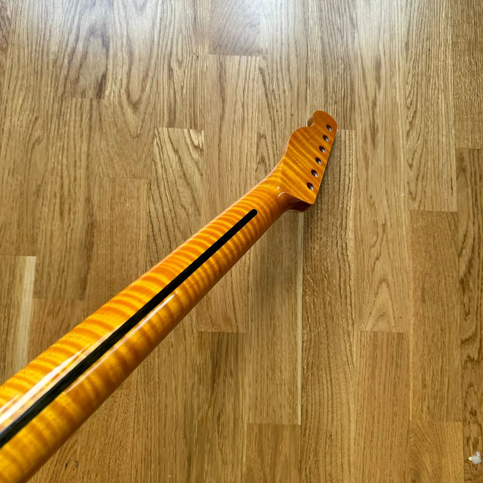 Limited Edition Right-Handed Tele Electric Guitar Neck - Yellow Flame Rosewood, 22-Fret! B-Stock