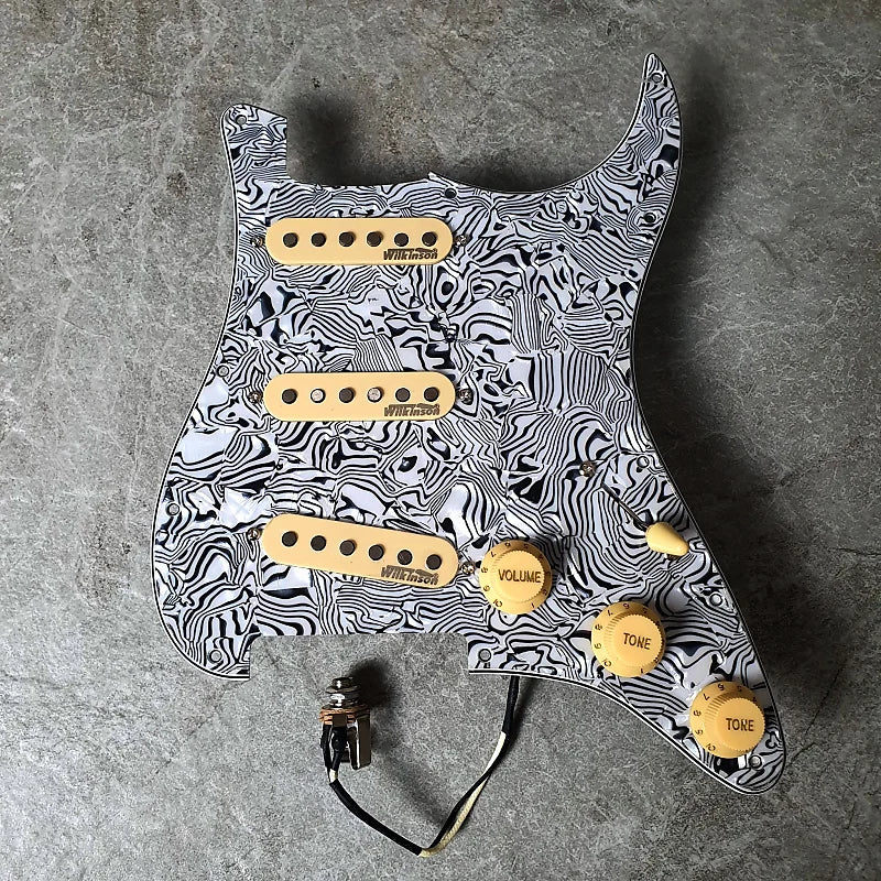 Wilkinson Prewired Stratocaster Loaded Pickguard! Zebra