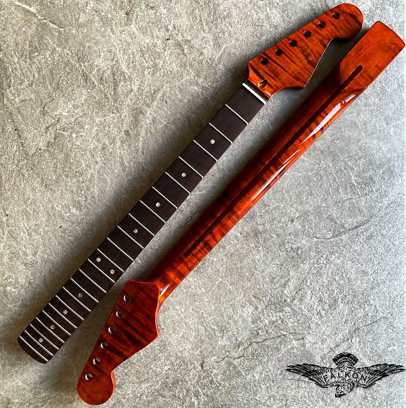 Tiger Flame Guitar Neck