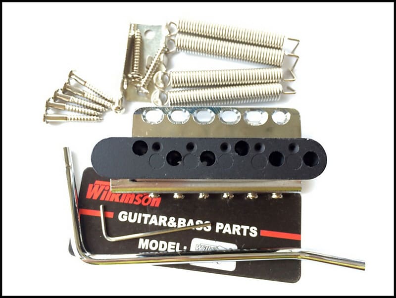 Wilkinson WV6 Tremolo Bridge med böjda stålsadlar för Stratocaster gitarr!