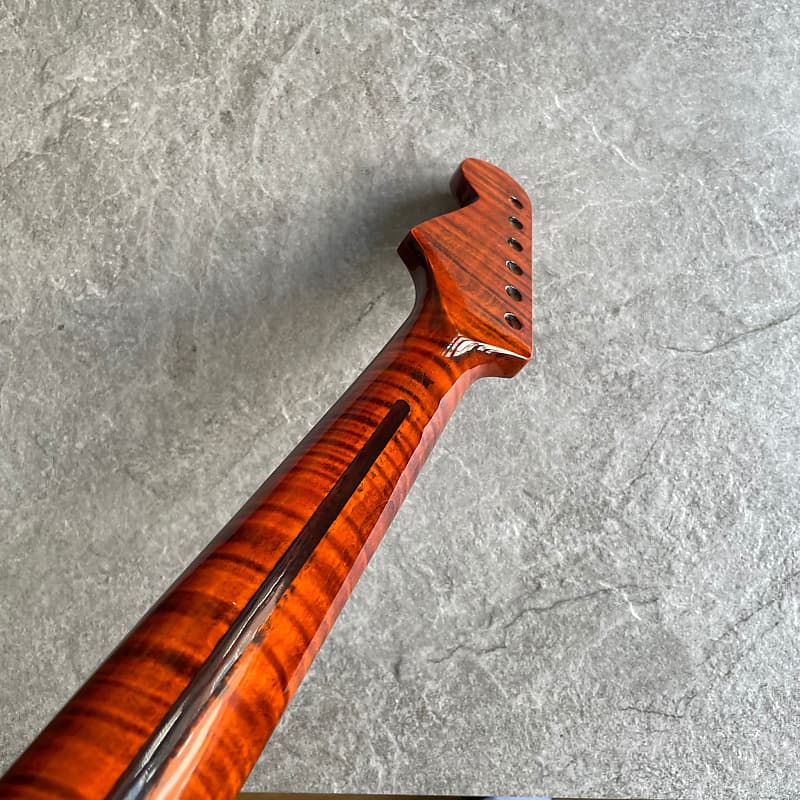 Tiger Flame Guitar Neck