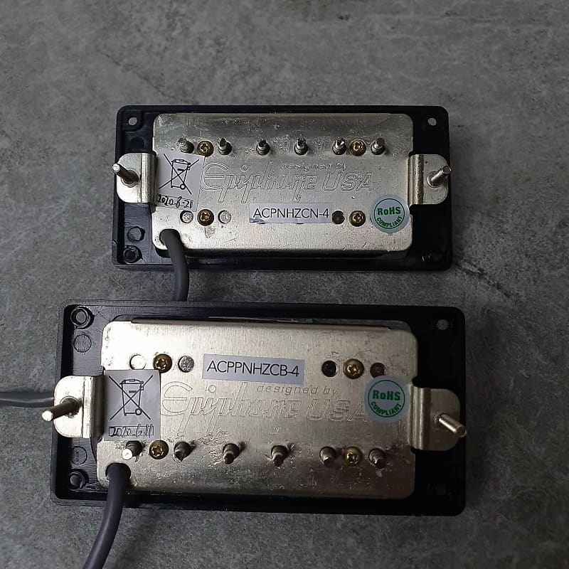 Vintage USA ProBucker Zebra Humbucker Set Neck And Bridge Pickups! with Pro Wiring Harnes