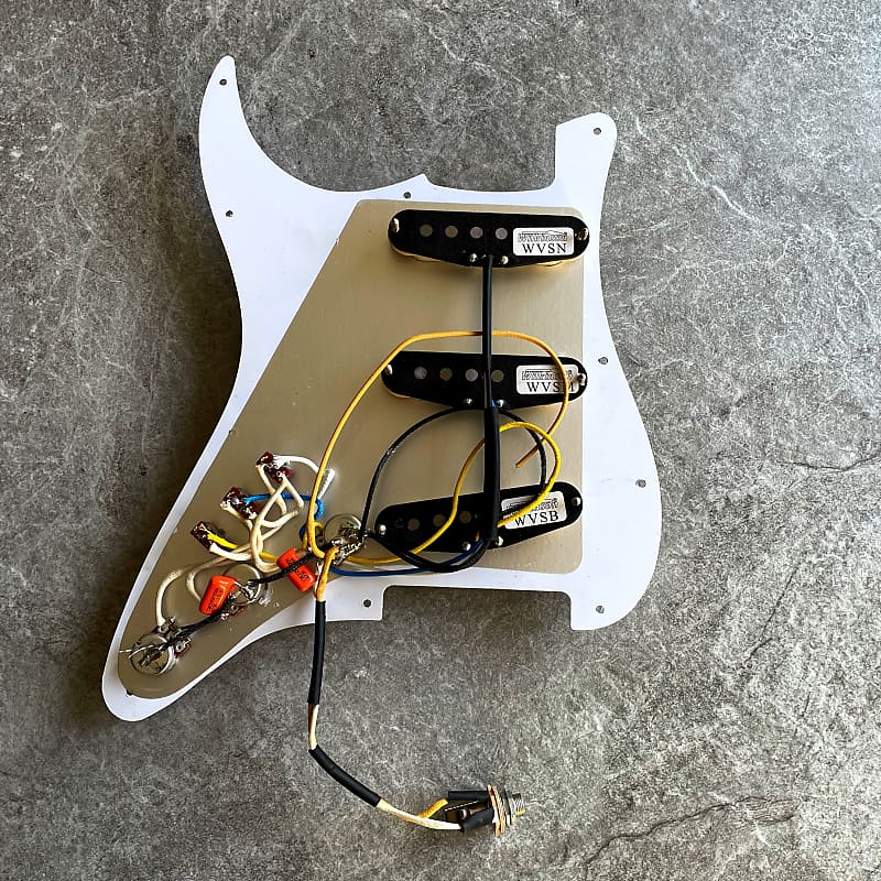 Wilkinson Prewired Pickguard Three Mini Toggle Switches Fully Loaded Orange Drop for Stratocaster!