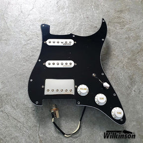 Wilkinson Prewired Stratocaster Loaded Pickguard SSH! Svart