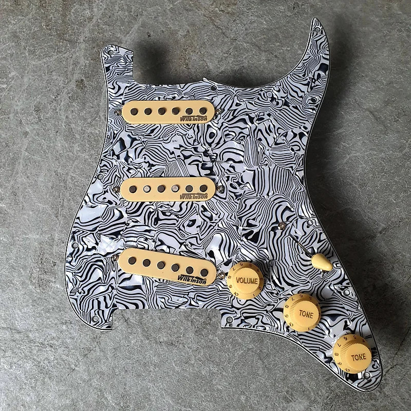 Wilkinson Prewired Stratocaster Loaded Pickguard! Zebra